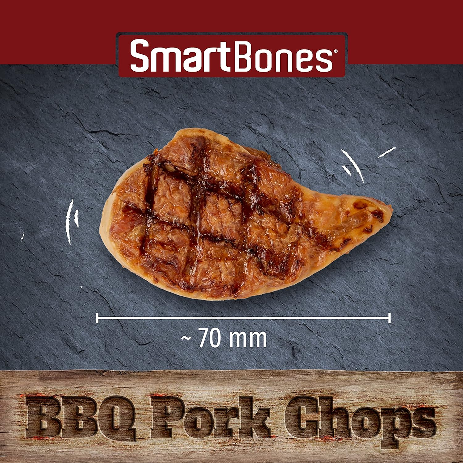 Smartbones GrillMaster 3 BBQ Pork Chops Rawhide Free Chew Dog Treats